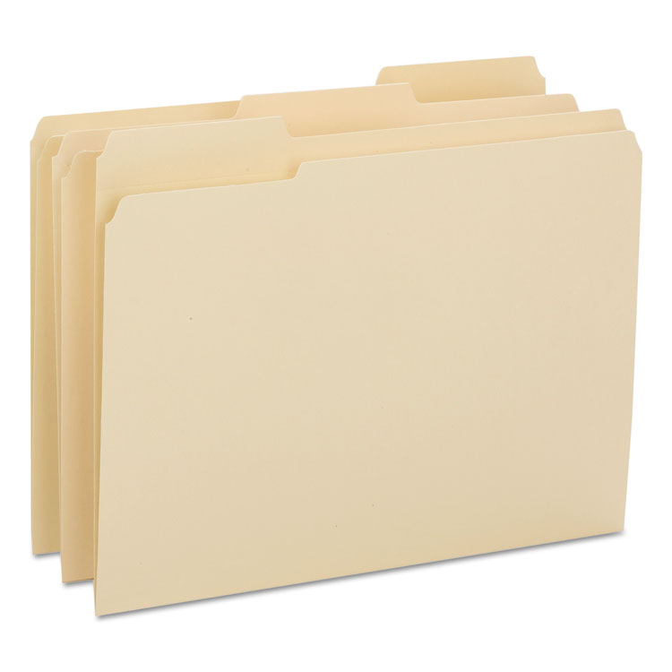 Picture of Reinforced Tab Manila File Folder, 1/3 Cut Top Tab, Letter, 100/Box
