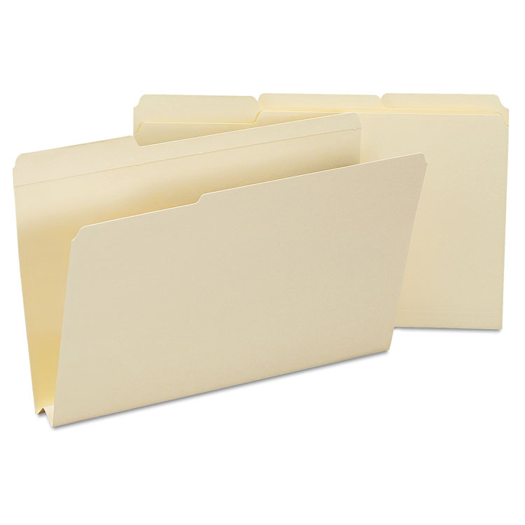 Picture of Heavyweight File Folders, 1/3 Tab, 1 1/2 Inch Expansion, Legal, Manila, 50/Box