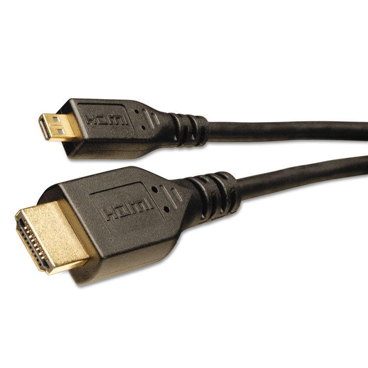 Picture of High Speed HDMI Cable with Ethernet, Digital Video with Audio, 3 ft, Black