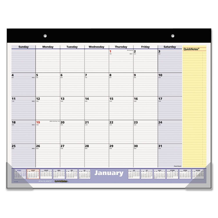 Picture of QuickNotes Desk Pad, 22 x 17-Current Year