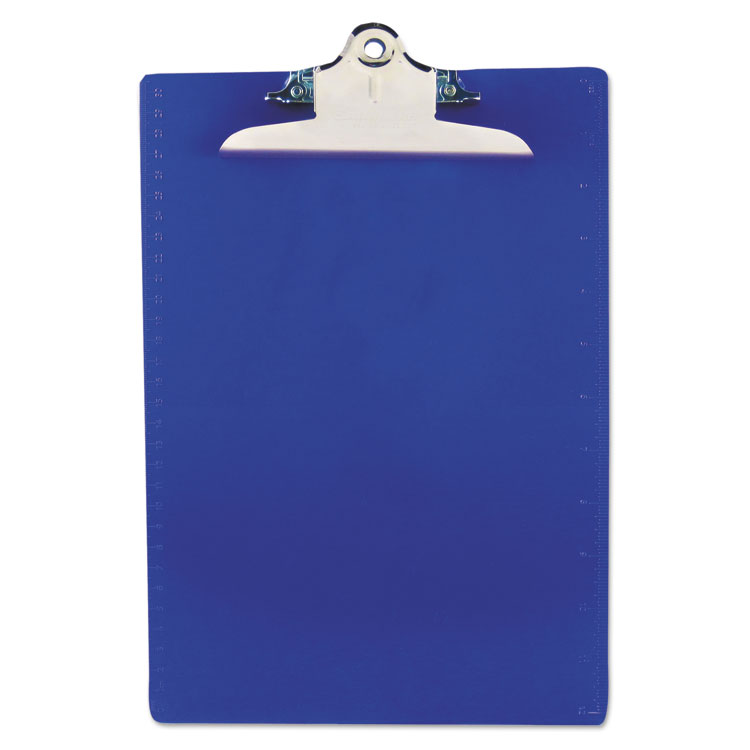 Picture of Recycled Plastic Clipboards, 1" Clip Cap, 8 1/2 x 12 Sheets, Blue