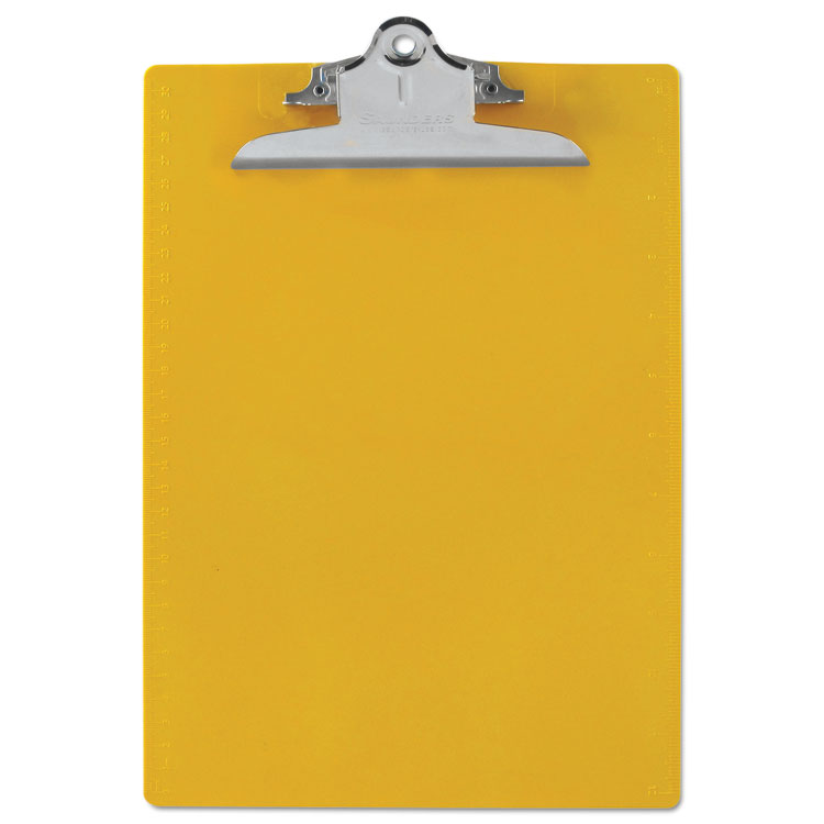 Picture of Recycled Plastic Clipboards, 1" Clip Cap, 8 1/2 x 12 Sheets, Yellow