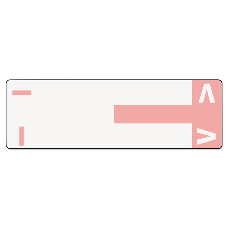 Picture of Alpha-Z Color-Coded First Letter Name Labels, I & V, Pink, 100/Pack