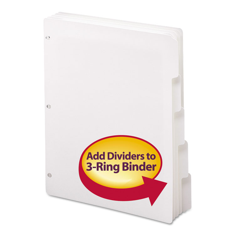 Picture of Three-Ring Binder Index Divider, 5-Tab, White