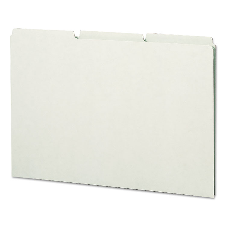 Picture of Recycled Tab File Guides, Blank, 1/3 Tab, Pressboard, Legal, 50/Box