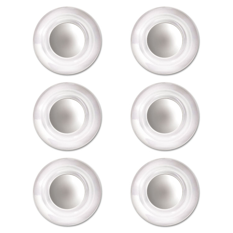 Quartet, 85391, Glass Magnets, Large, 0.45 dia, Clear, Pack of 18 Magnets