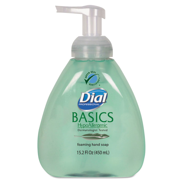 Picture of Basics Foaming Hand Soap, Original, Honeysuckle, 15.2 oz Pump Bottle, 4/Carton