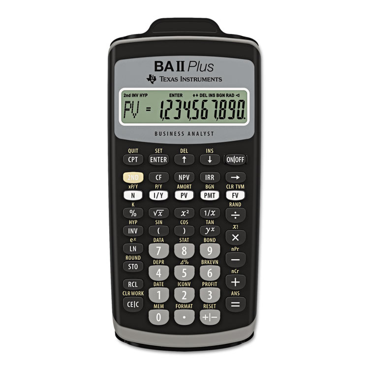 Picture of BAIIPlus Financial Calculator, 10-Digit LCD