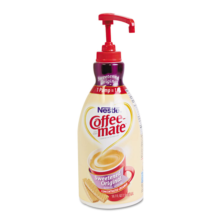 Picture of Liquid Coffee Creamer, Sweetened Original, 1.5 Liter Pump Bottle, 2/Carton
