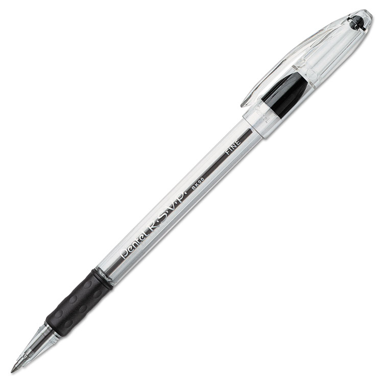 Picture of R.S.V.P. Stick Ballpoint Pen, .7mm, Translucent Barrel, Black Ink, 24/Pack