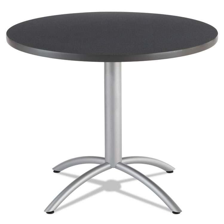 Picture of CaféWorks Table, 36 dia x 30h, Graphite Granite/Silver