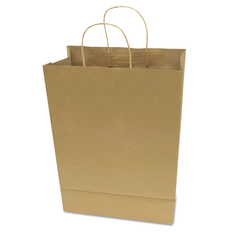 Picture of Premium Small Brown Paper Shopping Bag, 50/Box