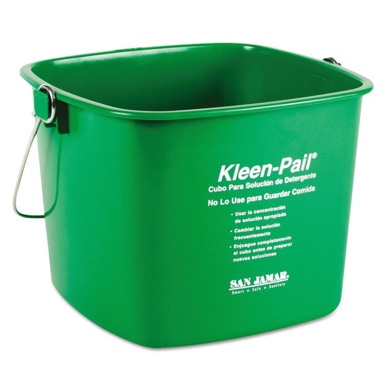 Picture of Kleen-Pail, 6qt, Plastic, Green, 12/Carton