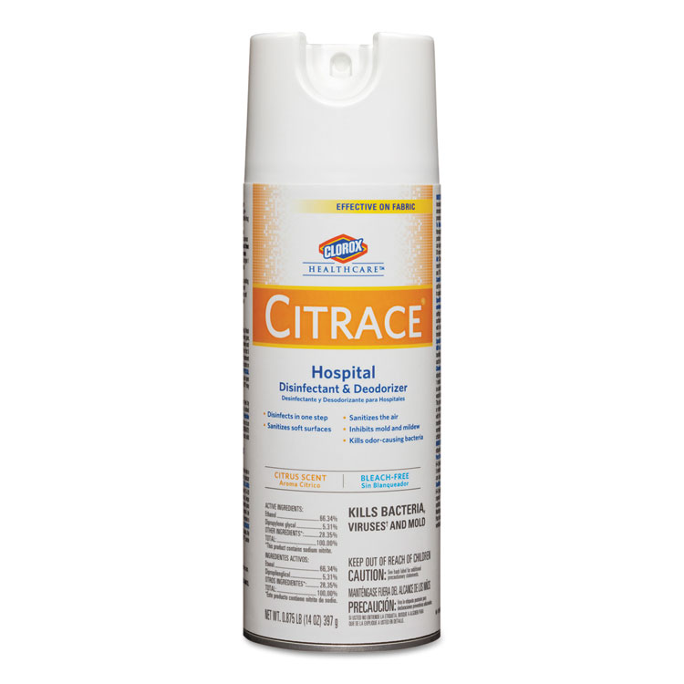 Picture of Disinfectant & Deodorizer, Citrace Hospital Grade, Citrus, 14oz Aerosol