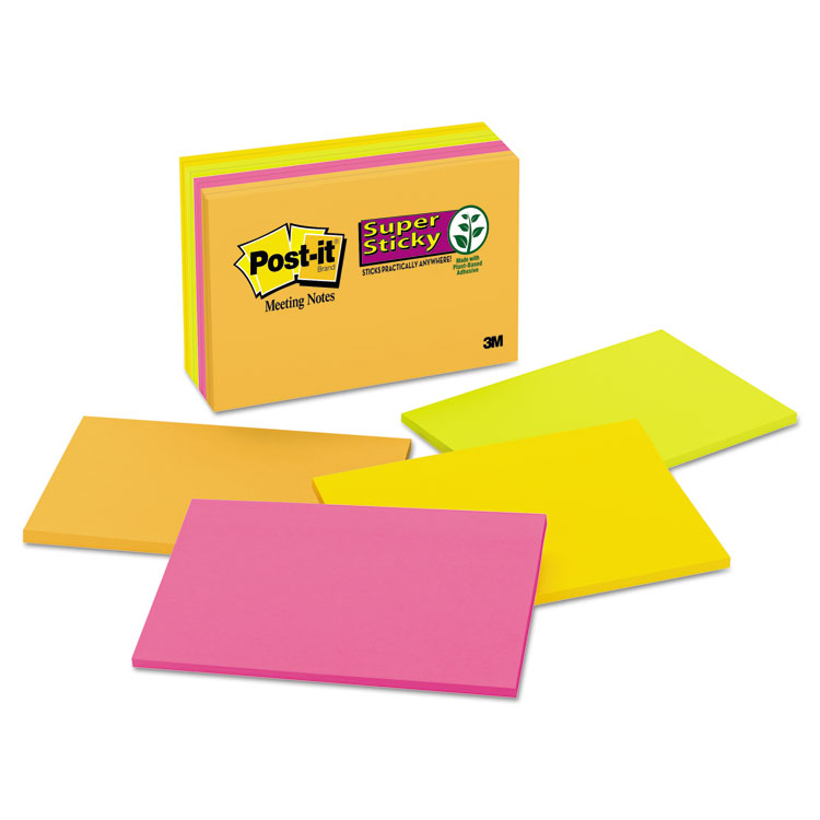 Picture of Meeting Notes in Rio de Janeiro Colors, 6 x 4, 45-Sheet, 8/Pack