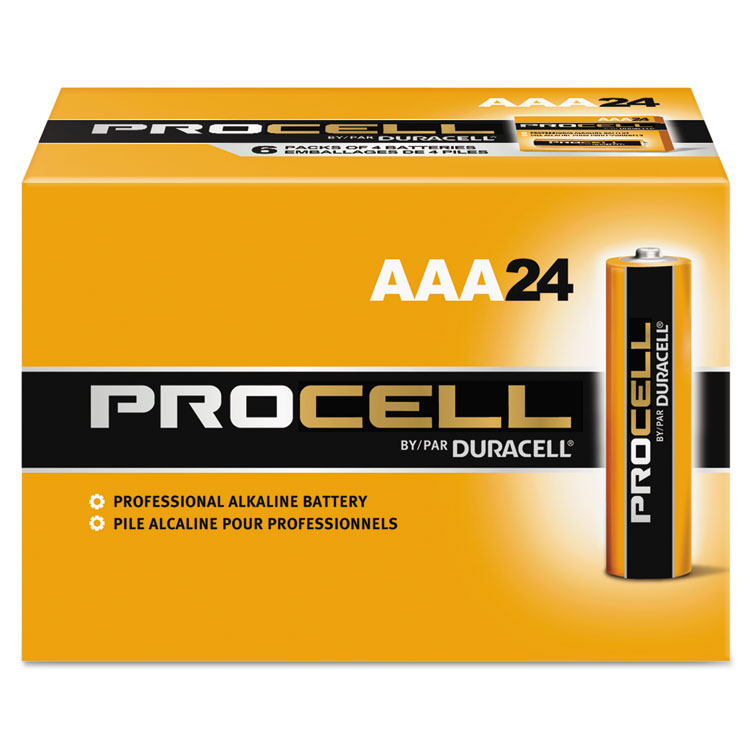 Picture of Procell Alkaline Batteries, AAA, 24/Box