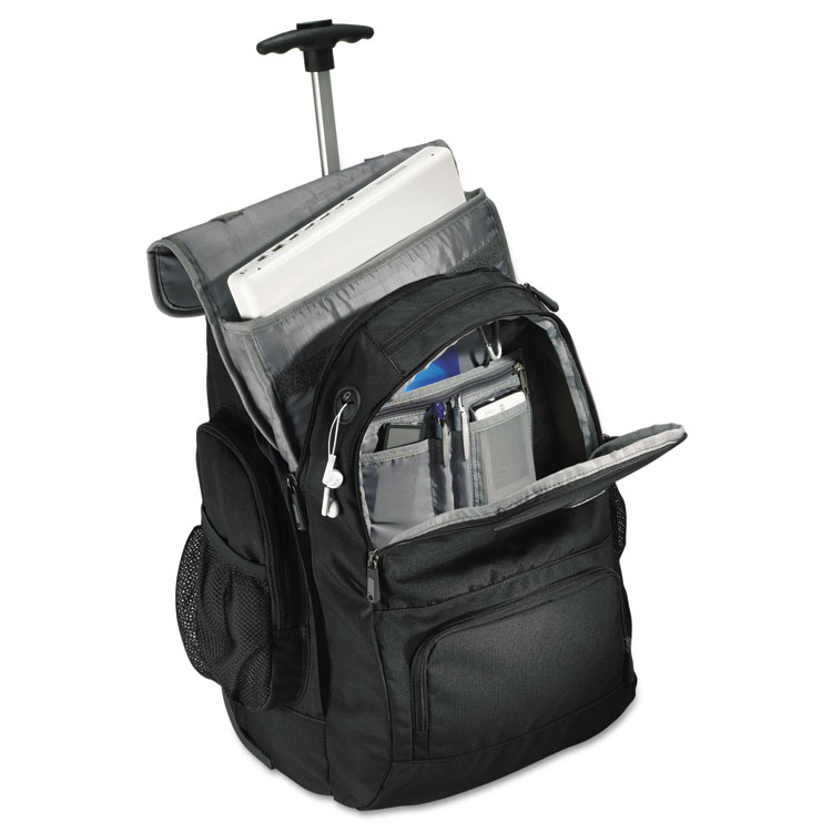 Picture of Rolling Backpack, 14 x 8 x 21, Black/Charcoal