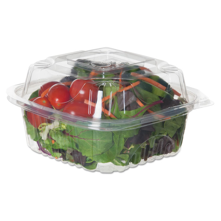 Picture of Renewable & Compostable Clear Clamshells - 6" X 6" X 3", 80/pk, 3 Pk/ct