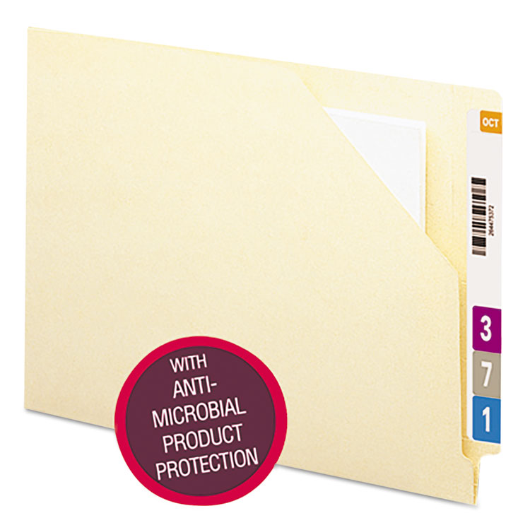 Picture of END TAB FILE JACKET W/PRODUCT PROTECTION, LETTER, 11PT MANILA, 100/BOX
