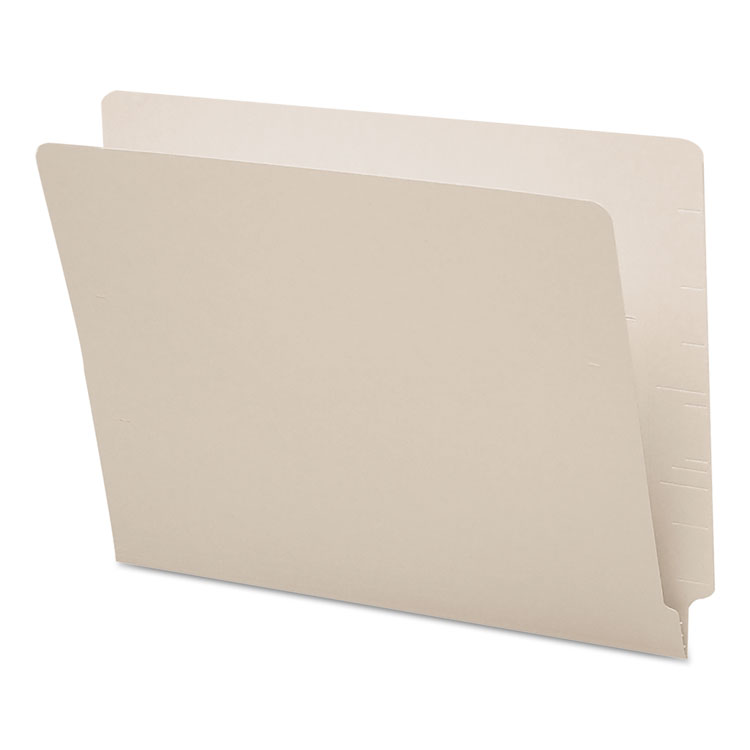 Picture of Colored File Folders, Straight Cut, Reinforced End Tab, Letter, Gray, 100/Box