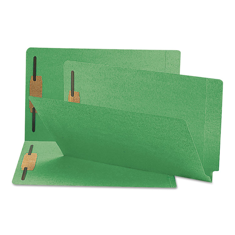 Picture of Two-Inch Capacity Fastener Folders, Straight Tab, Legal, Green, 50/Box