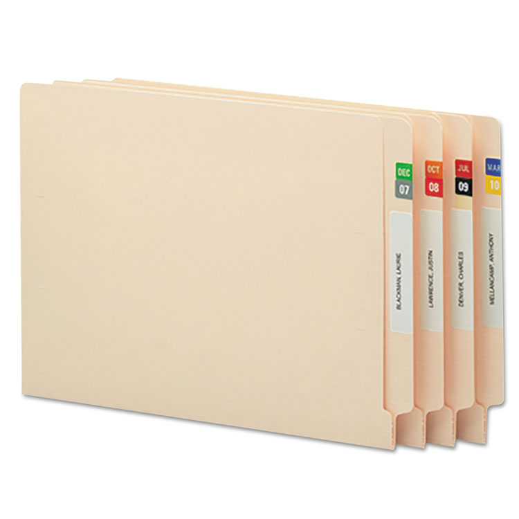Picture of Monthly End Tab File Folder Labels, Assorted Colors, 250 per Month, 3000/Box