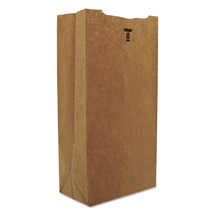 Picture of #8 Paper Grocery Bag, 35lb Kraft, Standard 6 1/8 X 4 1/6 X 12 7/16, 2000 Bags