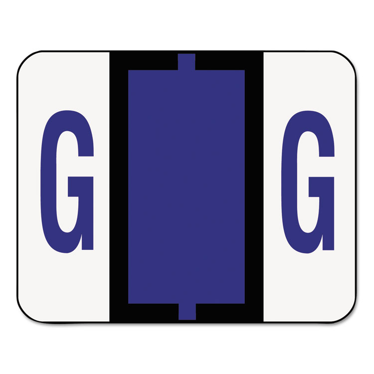 Picture of A-Z Color-Coded Bar-Style End Tab Labels, Letter G, Violet, 500/Roll
