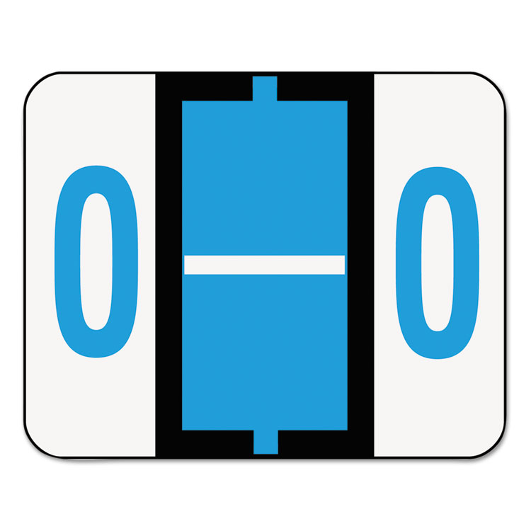 Picture of A-Z Color-Coded Bar-Style End Tab Labels, Letter O, Blue, 500/Roll