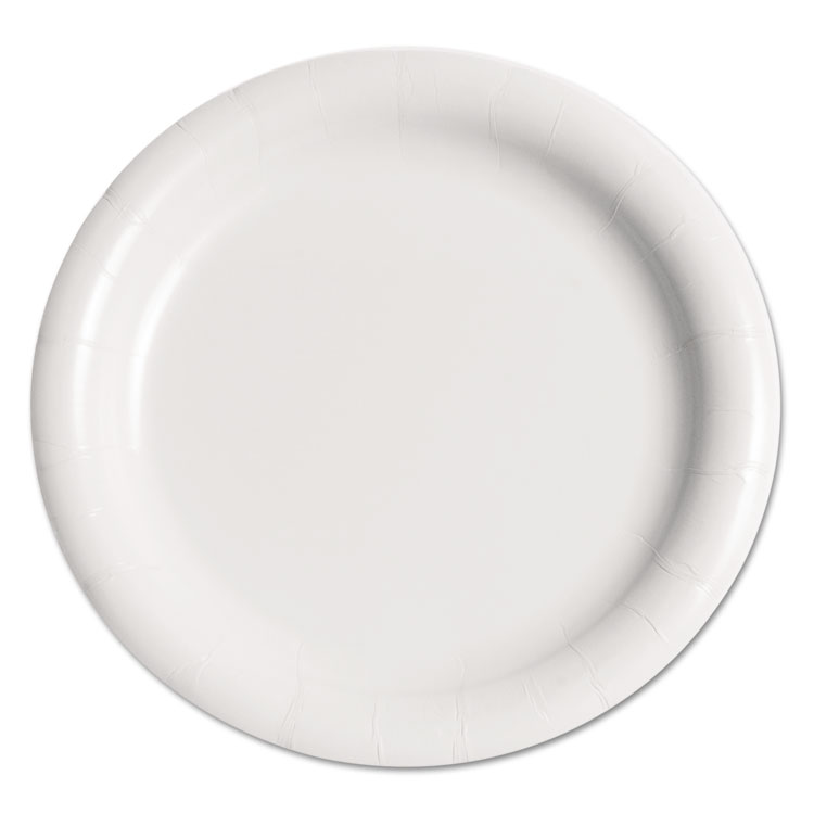 Picture of Bare Eco-Forward Clay-Coated Paper Plate, 9", Wh, Rnd, Mdmwgt, 125/pk, 4 Pk/ct