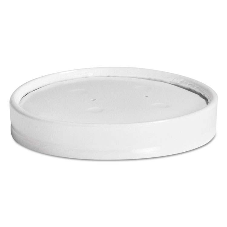 Picture of Vented Paper Lids, 8-16oz Cups, White, 25/sleeve, 40 Sleeves/carton