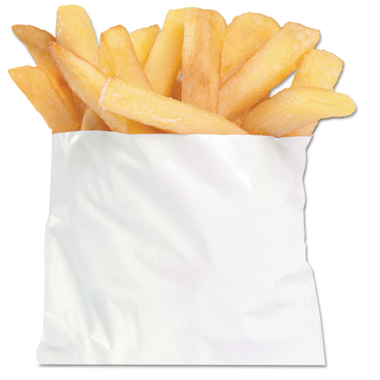 Picture of French Fry Bags, 4 1/2" X 4 1/2", White, 2000/carton