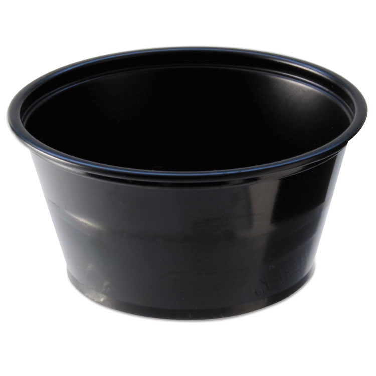 Picture of Portion Cups, 2oz, Black, 250/sleeve, 10 Sleeves/carton