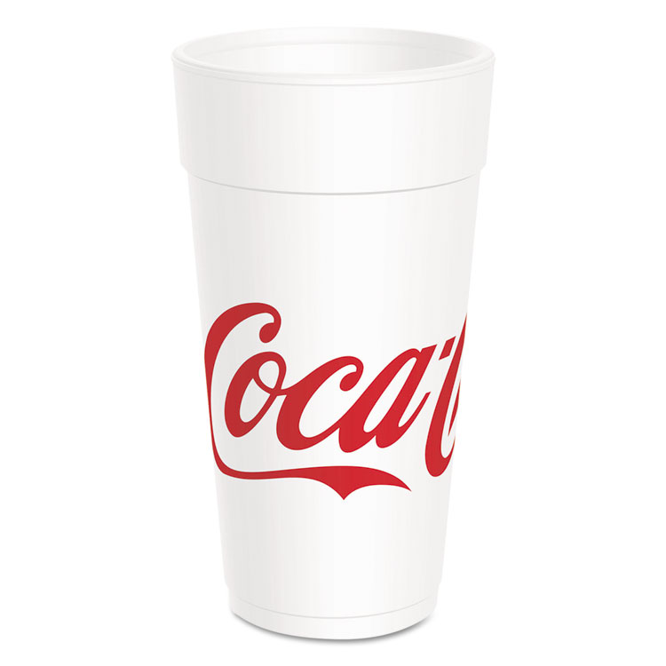 Picture of Coca-Cola Foam Cups, Red/white, 24 Oz, 20/bag, 20 Bags/carton