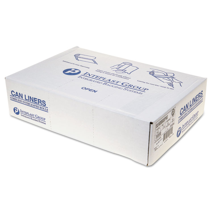 Picture of LOW-DENSITY CAN LINER, 38 X 58, 60-GAL, 1.15 MIL, CLEAR, 20/ROLL, 5/CARTON