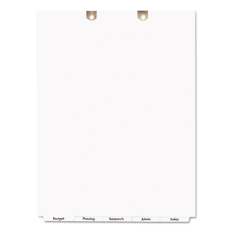 Picture of Write-On Tab Dividers for Classification Folders, 5-Tab, Letter