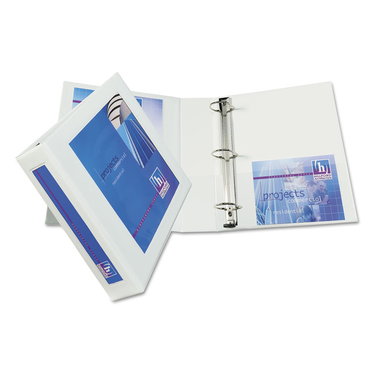 Picture of Framed View Heavy-Duty Binder w/Locking 1-Touch EZD Rings, 2" Cap, White