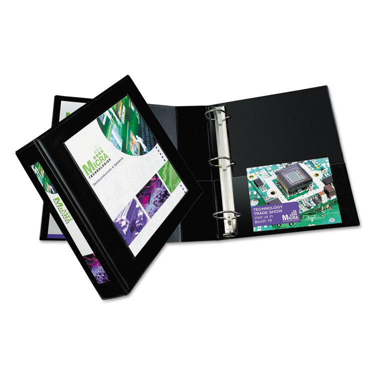 Picture of Framed View Heavy-Duty Binder w/Locking 1-Touch EZD Rings, 2" Cap, Black