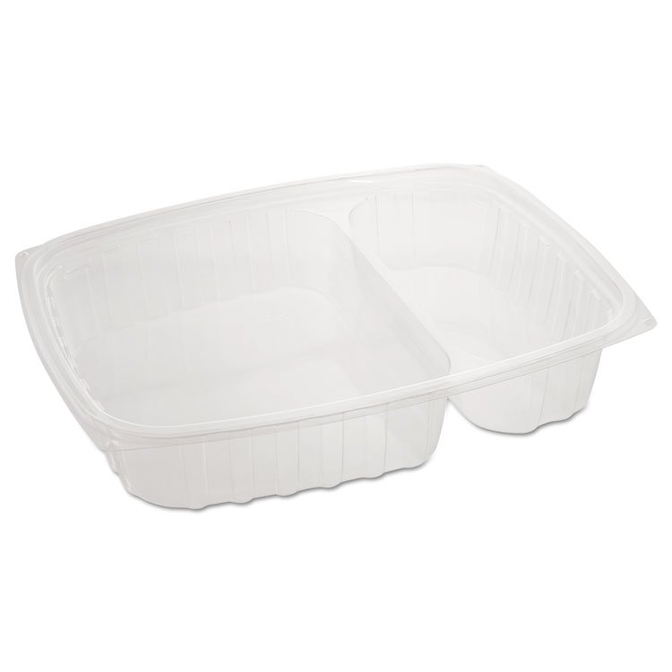 Picture of Clearpac Plastic Container, 9 X 1 7/10 X 7 2/5, 32 4/5 Oz, 2 Cpt, 63/pk 4 Pk/ct