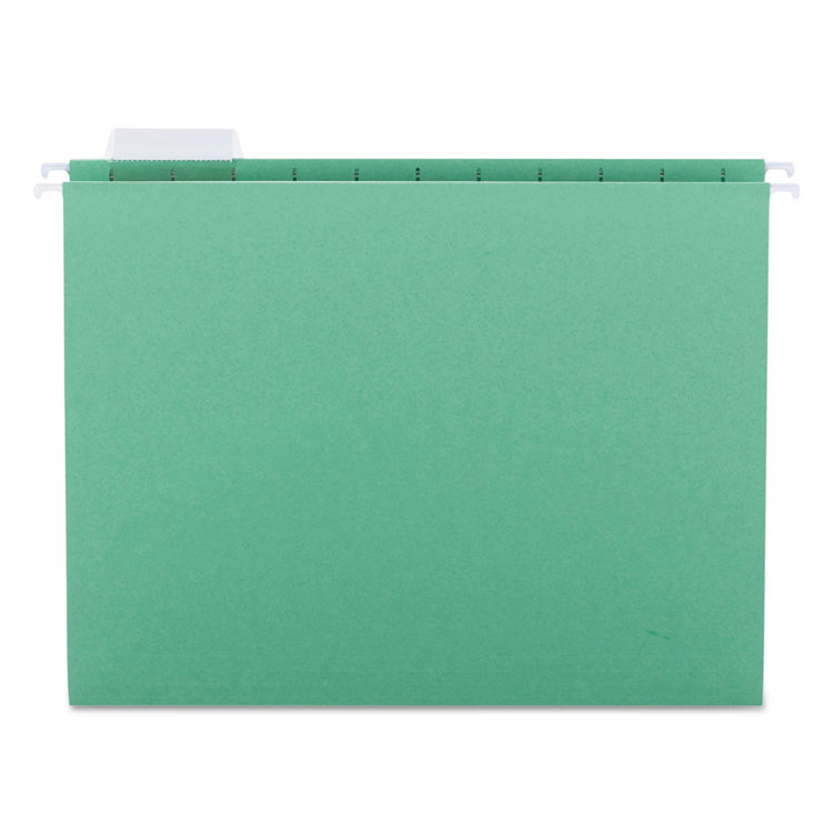 Picture of Hanging File Folders, 1/5 Tab, 11 Point Stock, Letter, Bright Green, 25/Box