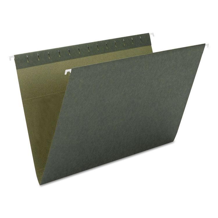 Picture of Hanging File Folders, Untabbed, 11 Point Stock, Letter, Green, 25/Box