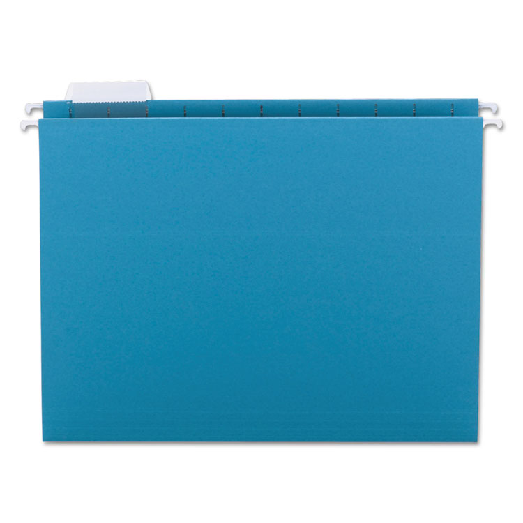 Picture of Hanging File Folders, 1/5 Tab, 11 Point Stock, Letter, Teal, 25/Box