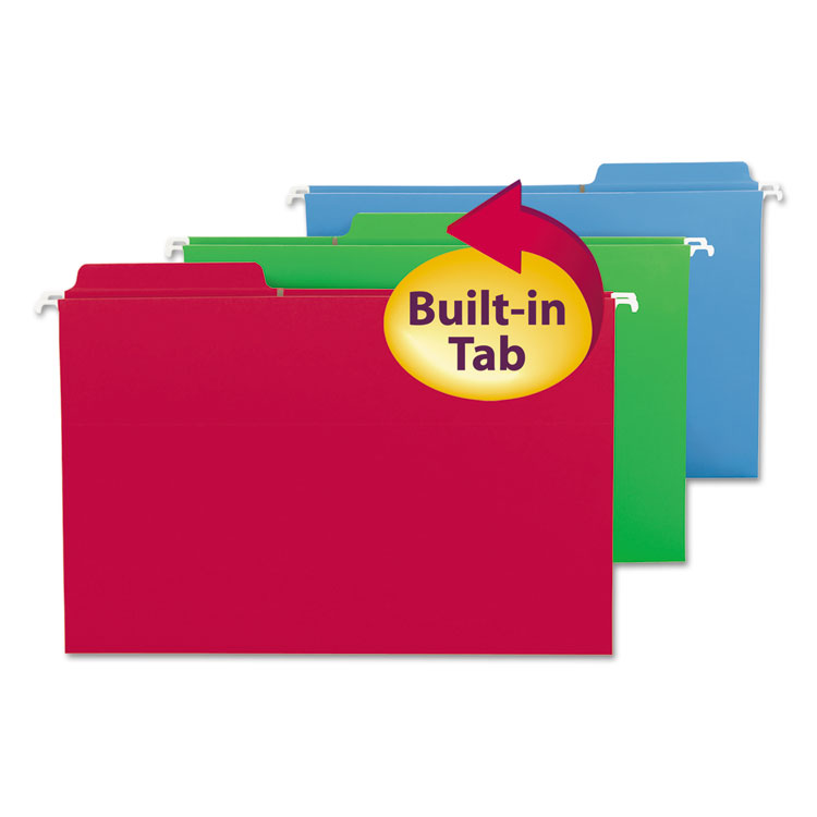 Picture of FasTab Hanging Folders, Legal, Assorted, 18/Box