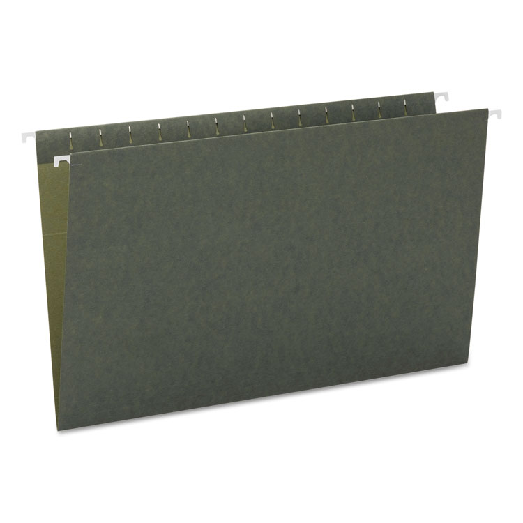 Picture of Hanging File Folders, Untabbed, 11 Point Stock, Legal, Green, 25/Box
