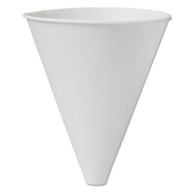 Picture of Bare Eco-Forward Treated Paper Funnel Cups, 10oz. White, 250/bag, 4 Bags/carton
