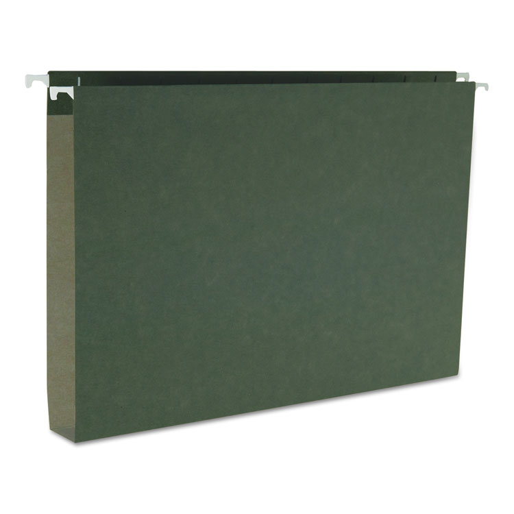 Picture of One Inch Capacity Box Bottom Hanging File Folders, Legal, Green, 25/Box