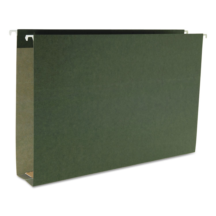 Picture of Two Inch Capacity Box Bottom Hanging File Folders, Legal, Green, 25/Box