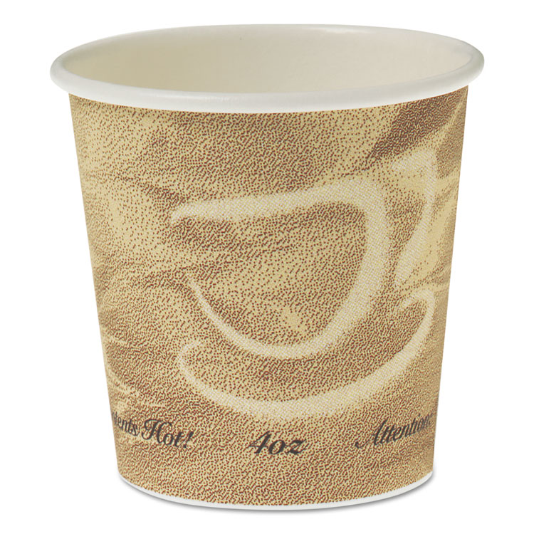 Picture of Single Sided Poly Paper Hot Cups, 4 Oz, Mistique Design