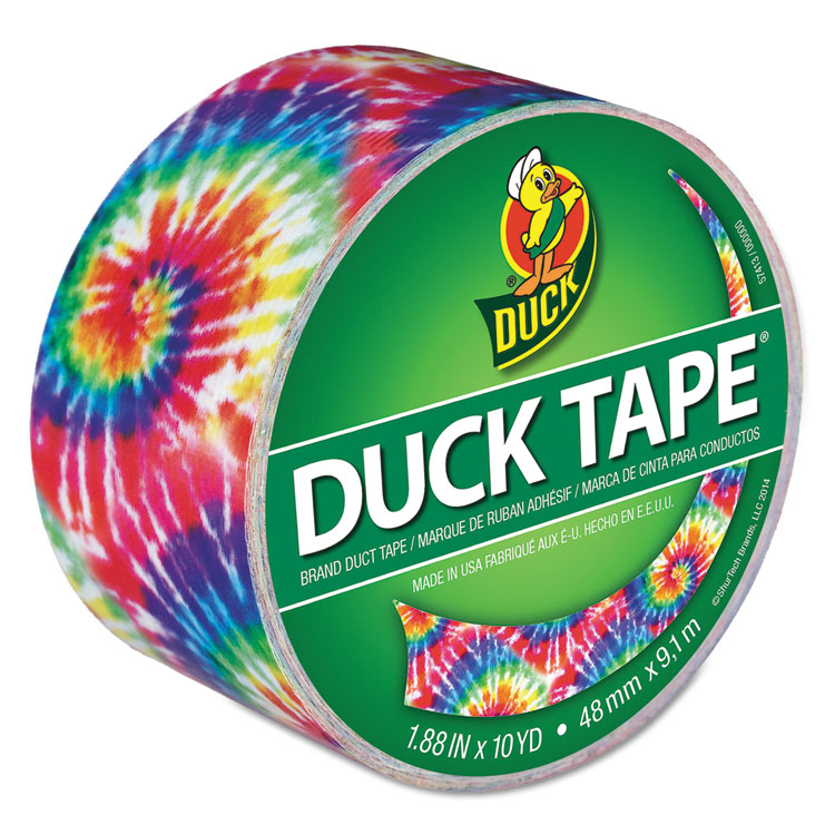 Picture of Colored Duct Tape, 9 mil, 1.88" x 10 yds, 3" Core, Love Tie Dye
