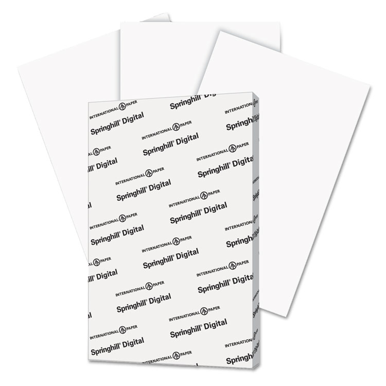  Springhill White 8.5” x 11” Cardstock Paper, 110lb